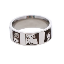 Bagues Anime en acier inoxydable pour hommes et femmes, bague d'horreur japonaise, bijoux de cosplay manga, accessoires de matiques