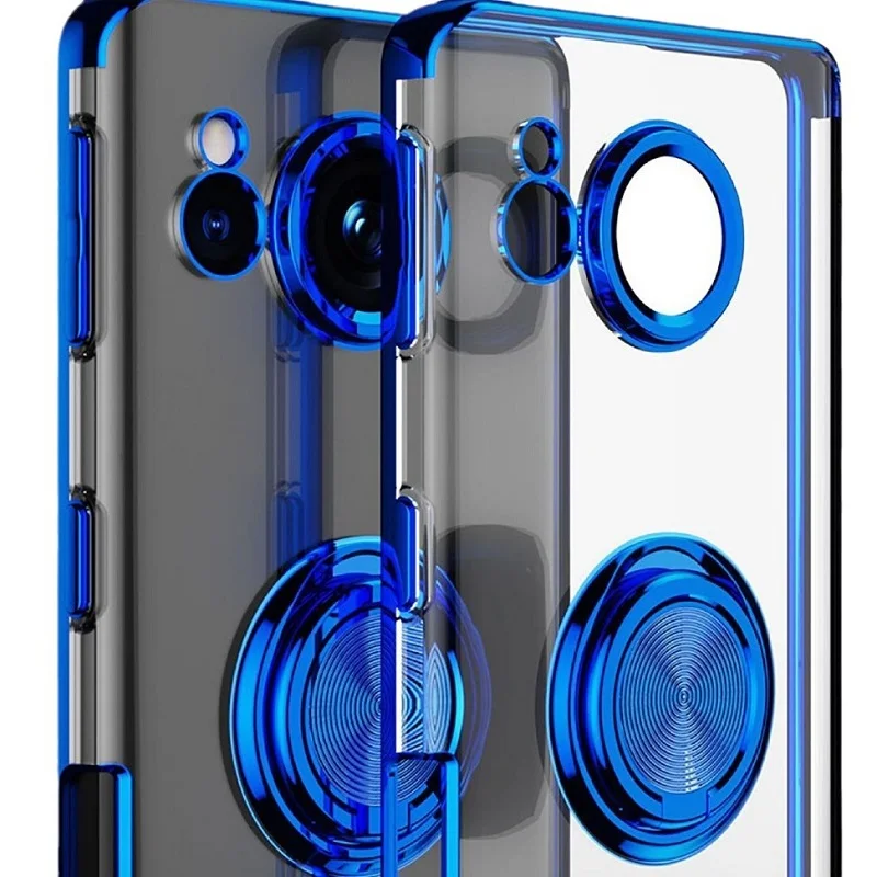 Clear Cover For Sharp Aquos R9 R7 R8 Pro Wish 4 3 Sense 8 6 7 Plus Case Soft Transparent Back Ring Stand