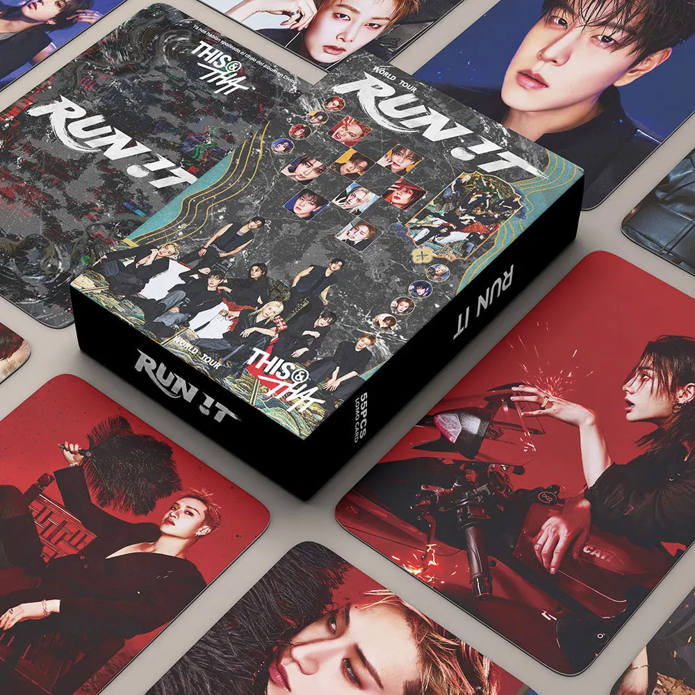55pcs New Album RUN IT Photocards Merch Lomo Cards Set Fans Collection Cards Gifts