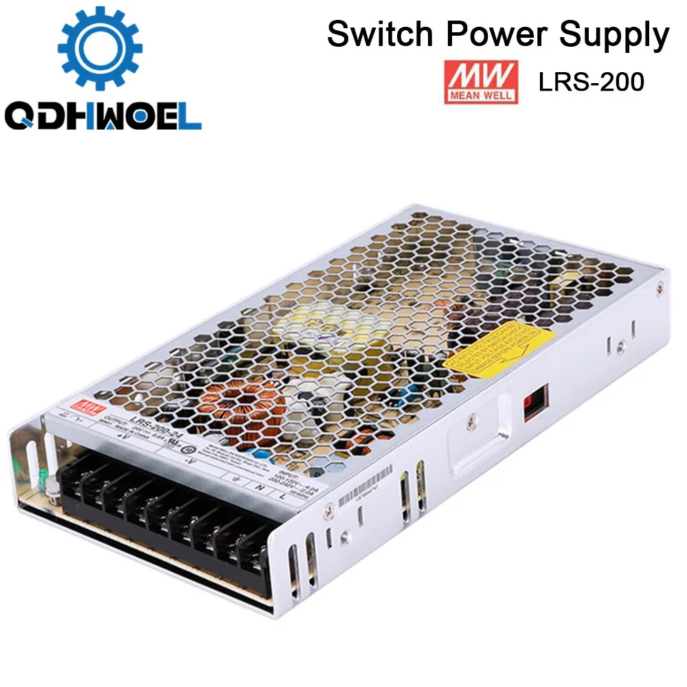 QDHWOEL Meanwell LRS-200 Switching Power Supply 12V 24V 36V 48V 200W Original Taiwan Brand LRS-200-24