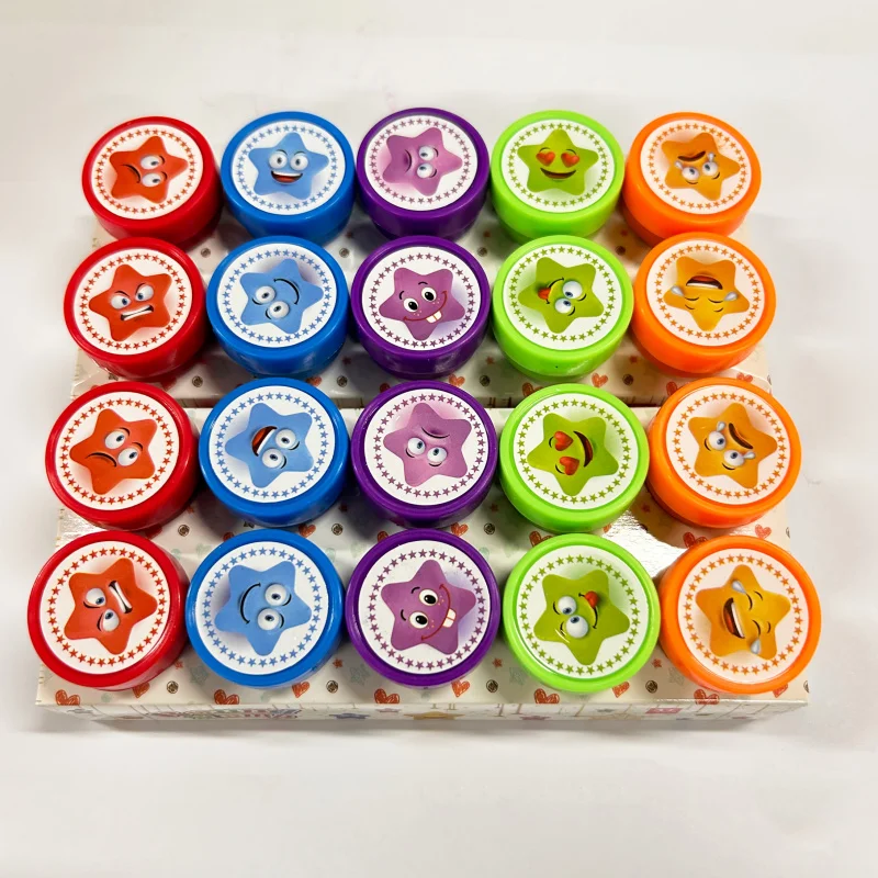 10/20 قطعة من طوابع التعبيرات اللطيفة، طوابع التحبير الذاتي لمستلزمات حفلات أعياد الميلاد الممتعة، هدايا الحفلات، طوابع مكافآت المعلم، التعلم