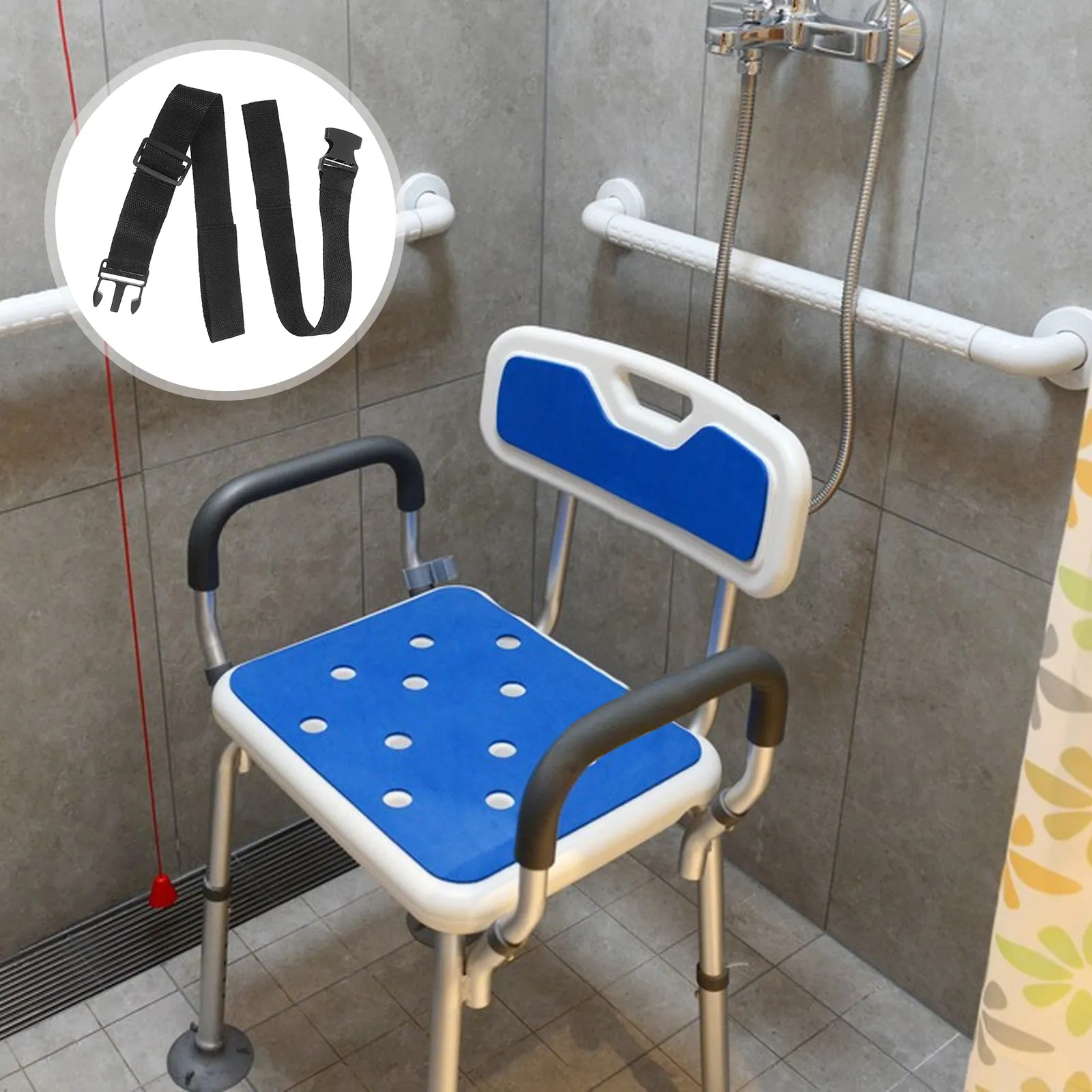 Commode Chair Accessories Toddler Safety Adjustable Universal Strap Shower Bath Harness Belt for Elderly Baby Support Antislip