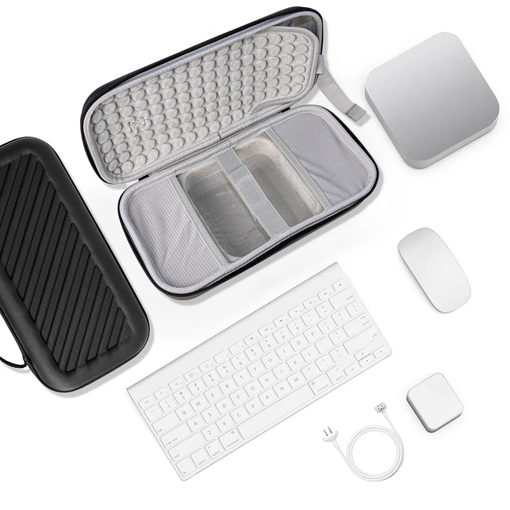 Estuche rígido para Mac Mini M4, organizador de Estuche de transporte de viaje, bolsa de almacenamiento a prueba de golpes, organizador de teclado antiarañazos para Mac Mini M4