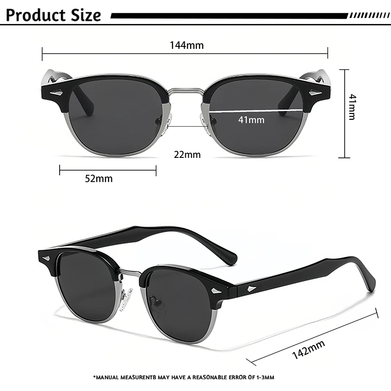 HBK Classic Men Prescription Sunglasses Round Frame Customized Optical Sun Glasses Women Business Outdoor Driving Eyewear - Image 5