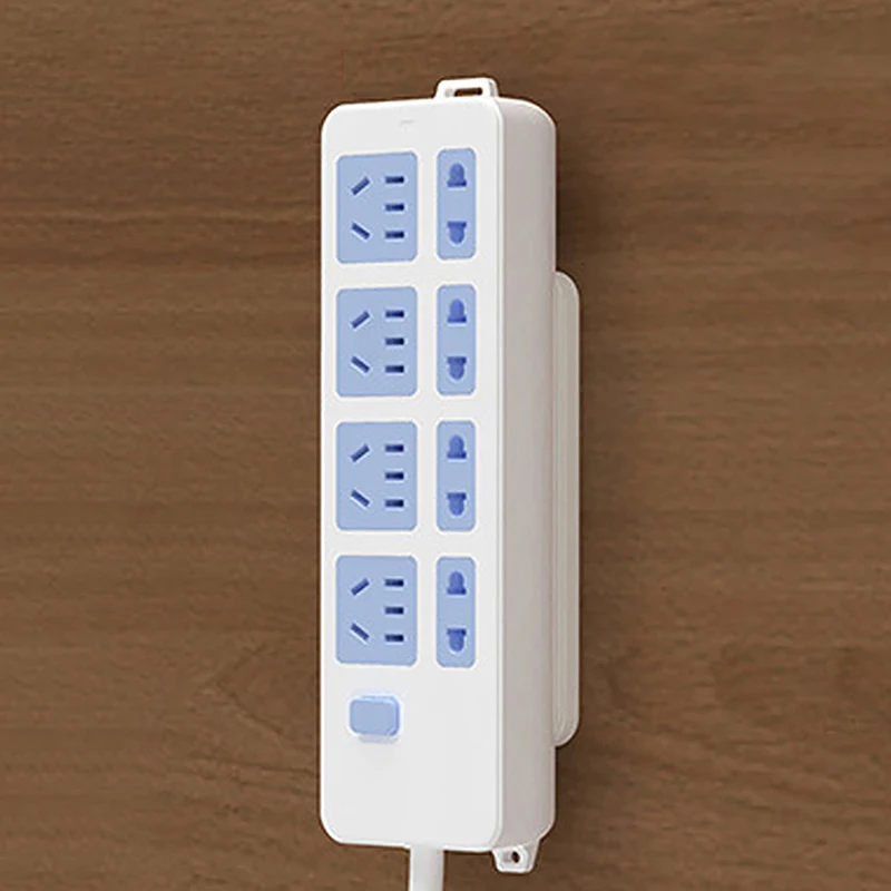1/5 Pcs Wall Mounted Plug Fixer No Punch Wall Sticker Router Plug Board Power Cable Fixing God Sticker Plug Board Fixing Clips