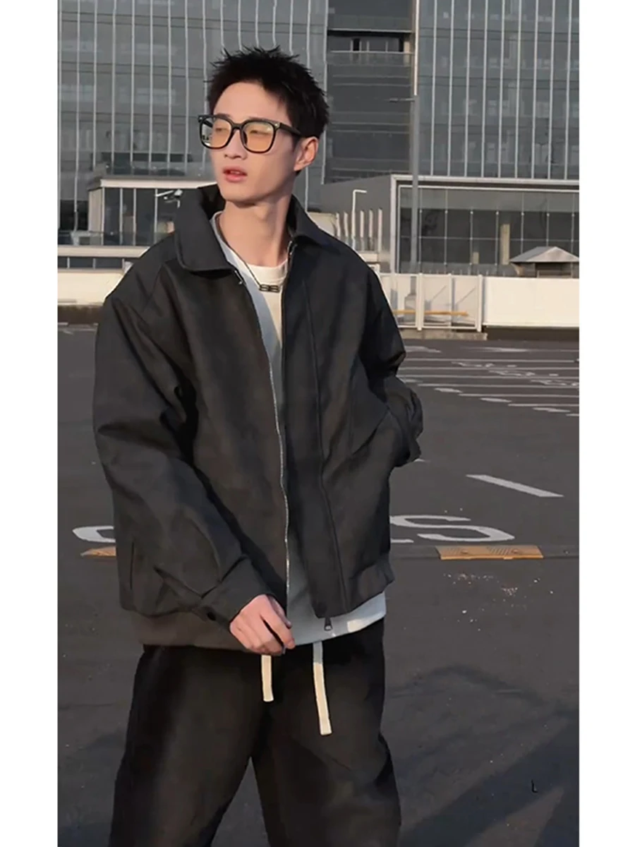 

Мужская кожаная куртка Cleanfit Bla Biker Jaet: модная и стильная рабочая одежда в американском стиле для весны и осени