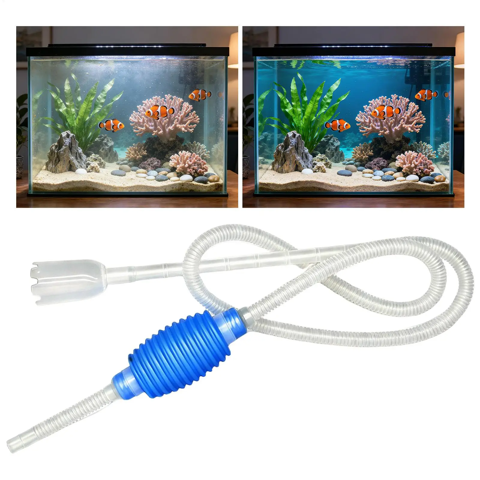 Siphon für Aquarien 1,4 Meter Vakuum-Kiesreiniger Wasserwechsler Schildkrötenbecken-Reinigungswerkzeuge für Fischbecken Zuchtbox Zuhause – Detail 7