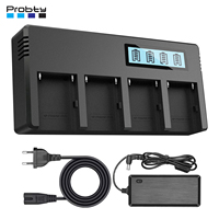 4-Channel LCD Display Battery Charger for Sony NP-F970 NP-F550 NP-F570 NP-F750 NP-F770 NP-F930 NP-F950 NP-F960 Battery