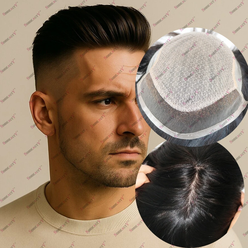 

8 "x 10" шелковая основа, человеческие волосы, кружевной передний парик, шиньоны, шелковая основа, естественная линия волос, HD кружевные девственные волосы, прямые/волнистые парики из волос