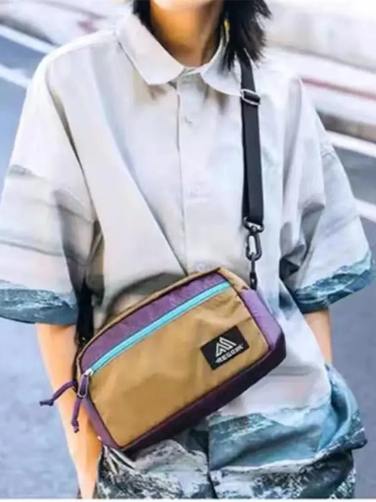 

Casual Canvas Street Sle Crossbody Bag ex Versatile Single oulder Sling Bag Faionable Hong Kong Spor Trendy Small...