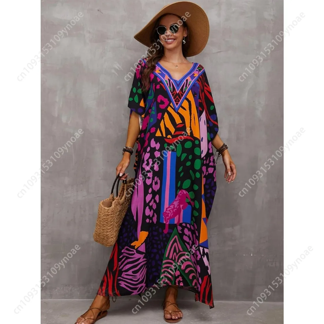 Vestidos Kaftan para mulheres plus size maiô cobrir caftan maxi vestidos de praia