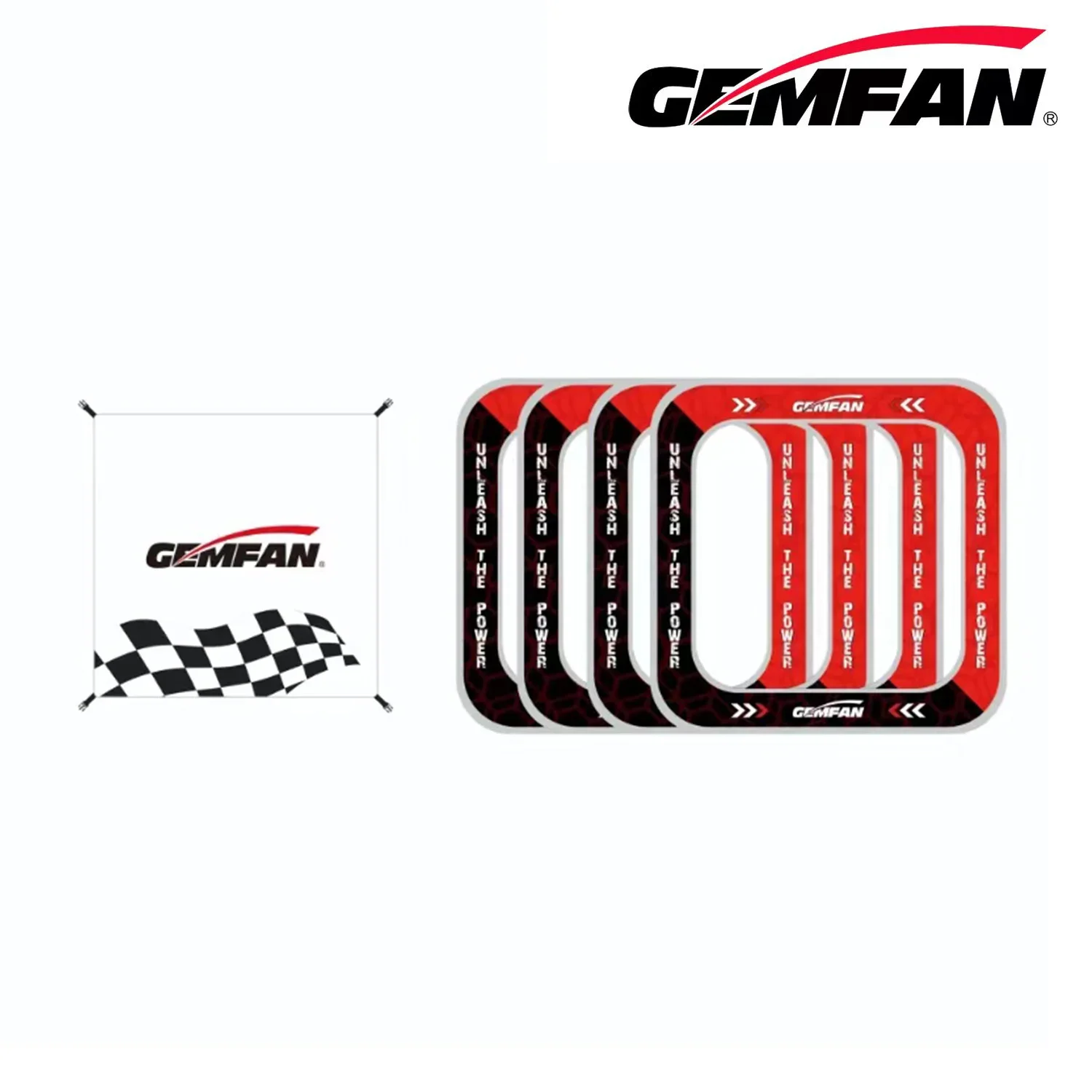 Gemfan 4in1 Race Gates Detachable Baffle Reflective Edge 80X80mm for Outdoor FPV Flight Practice Racing