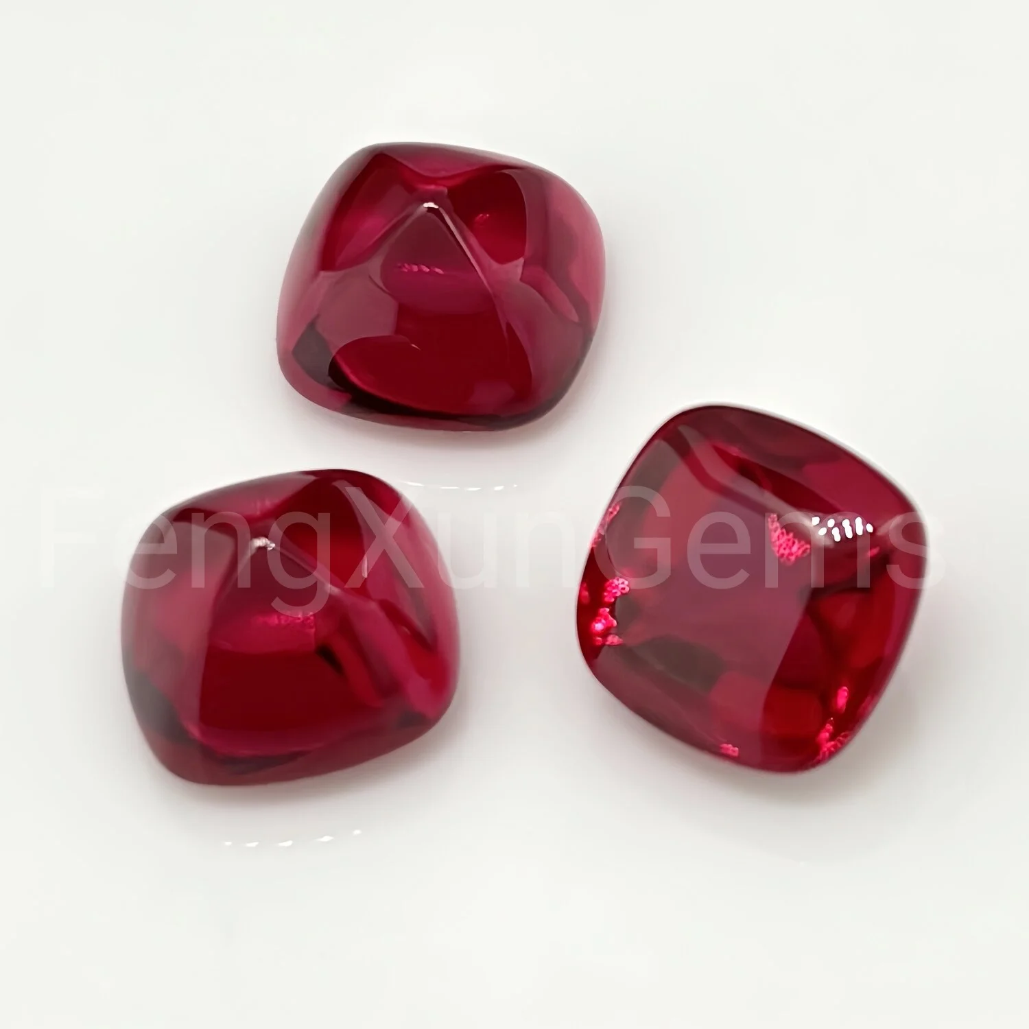 

Lab Grown Ruby Suger-Loaf cut Loose Red Gemstone with AGL Certificate AAAAAA quality For Jewelry