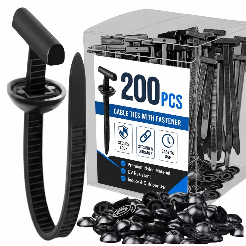 Self-locking Cable Ties Buckle Auto Parts Fastener Nylon Universal Cable Ties Multi-Purpose Plastic Mounting Tools for Vehicles