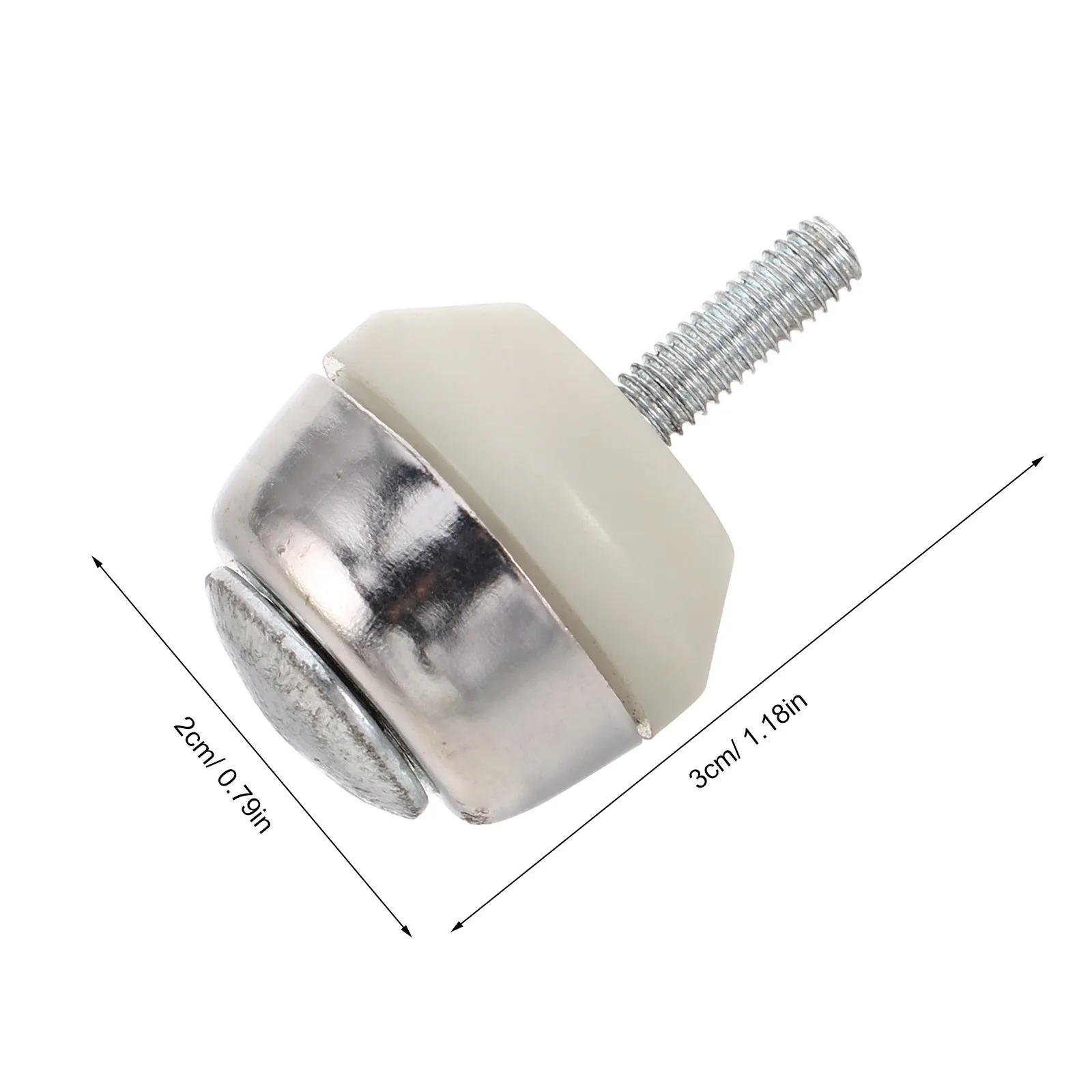 Rolling Blind Cane Tip 30Mm with Glow Feature Nighttime Safety for Visually Impaired Rotating Guide for Uneven Surfaces Rubber