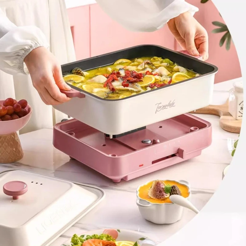 Electric Hot Pot 220V  Multifunctional Cooking Pot for Home Use Cooking, Frying and Barbecuing in One мультиварку скороварку