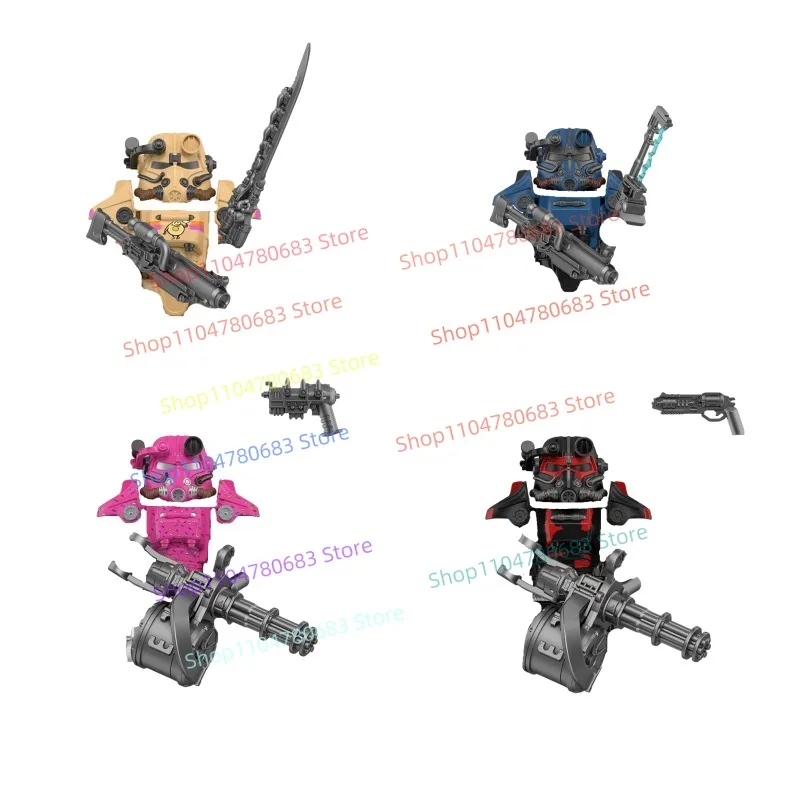 Bloques de construcción MOC WM2924 WM2928 WM2930 Warrior Mini figura de acción modelo de ensamblaje exhibición Anime accesorios de dibujos animados juguete para regalo