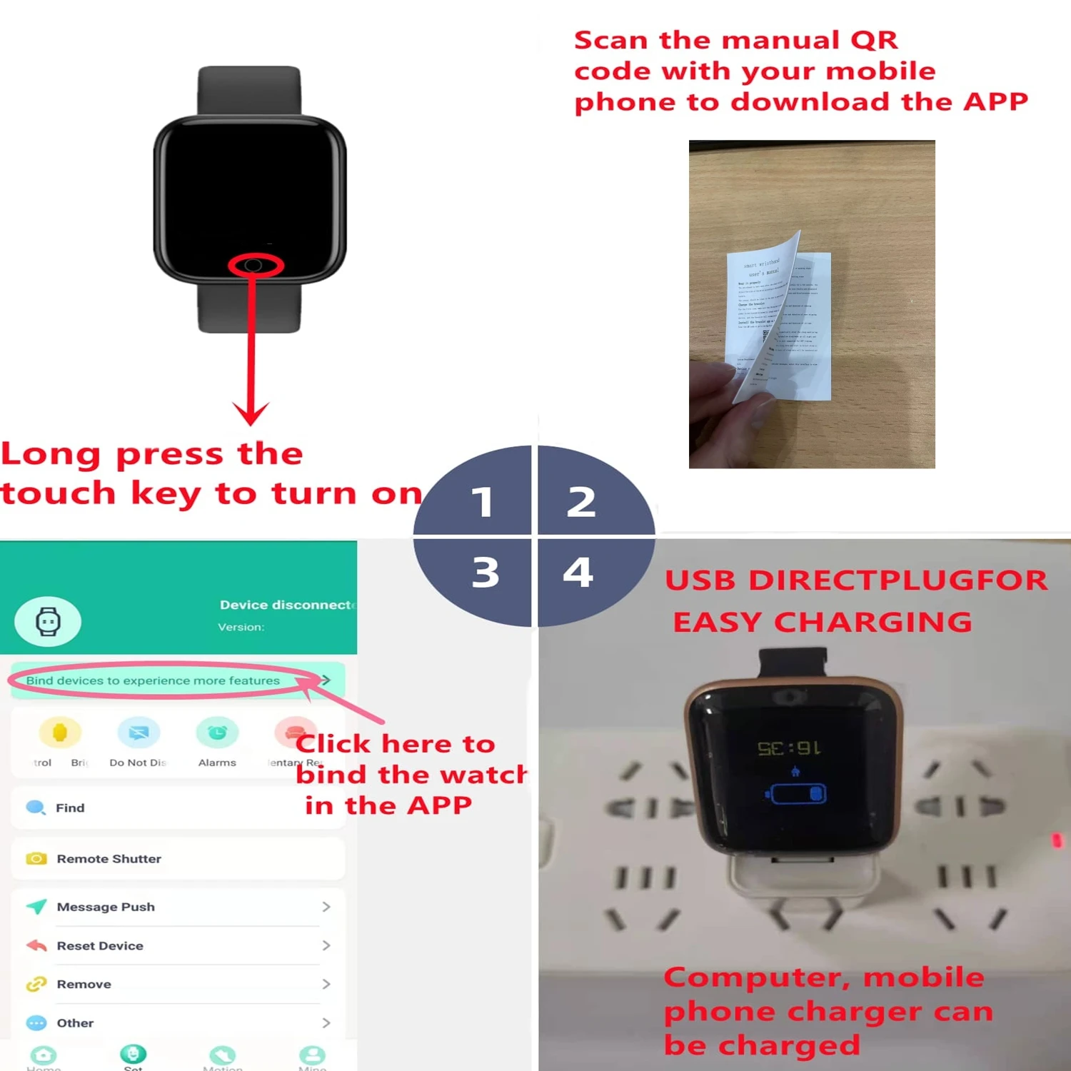 2026 New For Multifunction Smart Watch Kid Men Woman Message Remind Music Control Sport Step Calories 116 Smartwatch Alarm Clock