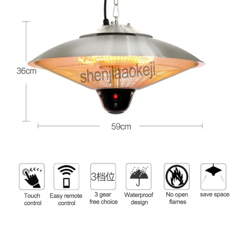 

Umbrella-shape Heater Hanging Restaurant Cafe Hotel Office Electric Heater Stainless Steel Outdoor suspension heater