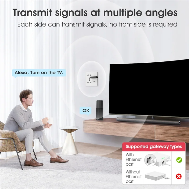 BAAO-IR Telecomando intelligente Telecomando a infrarossi per casa intelligente con cardiaca LAN Zigbee per condizionatore d'aria TV