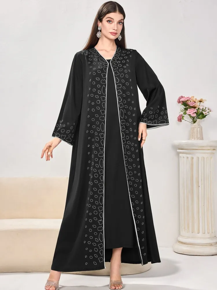 여성을위한 Abayas 두바이 럭셔리 2025 아프리카 이슬람 패션 드레스 Caftan Marocain 이브닝 파티 드레스 Boubou Robe Djellaba Femme