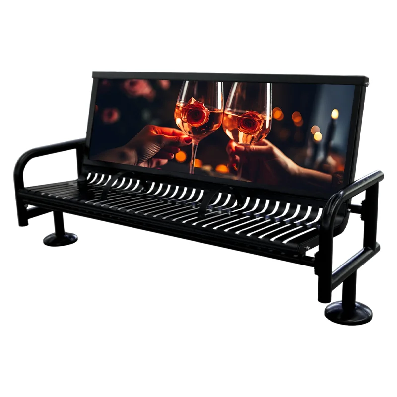 Outdoor Furniture Park Metal Bench Public Garden Vintage Style Bench Chair