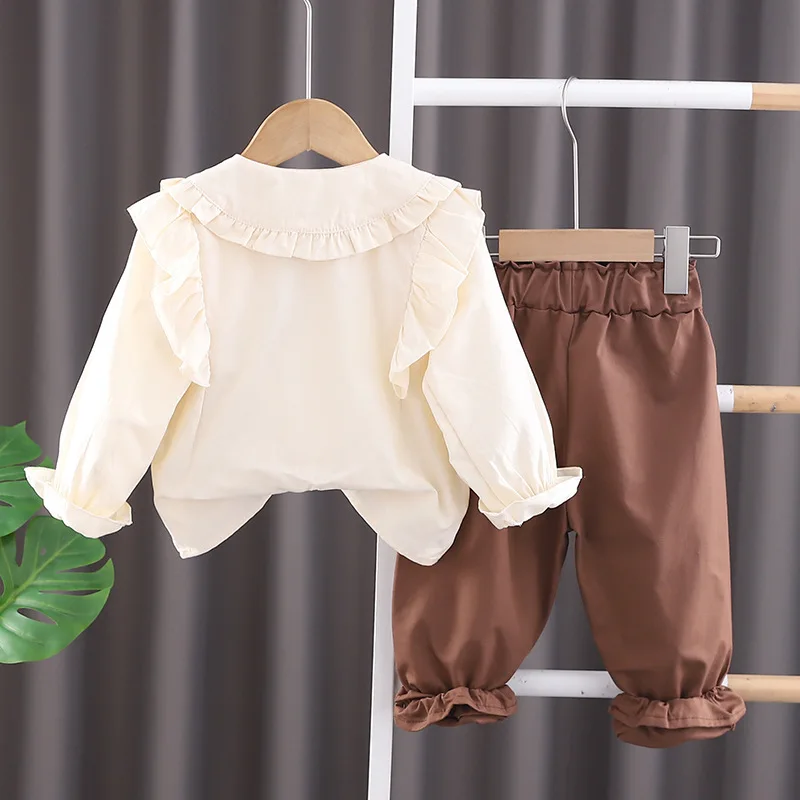 

New Spring Autumn Baby Girls Clothes Children Long Sleeved Shirt Pants 2Pcs/Sets Kids Clothing Infant Costume Toddler Tracksuits