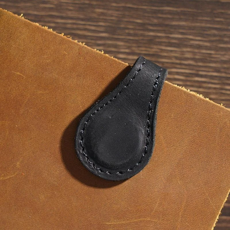 Pocket Leather Dual-side Page Clip for Adults Reading
