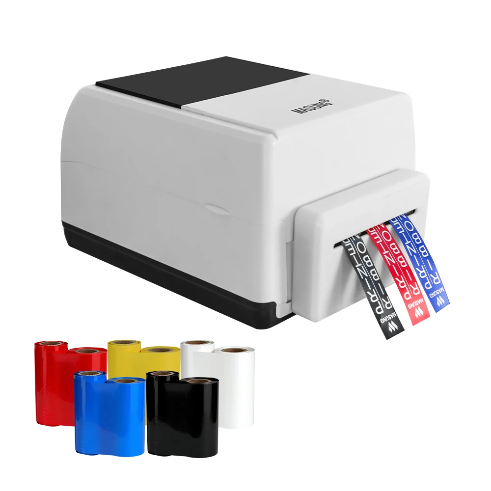 Промышленный термотрансферный принтер штрих-кодов Masung MS 1730S высокой скорости (300 DPI) для печати долговечных этикеток и бирок по уходу за изделиями