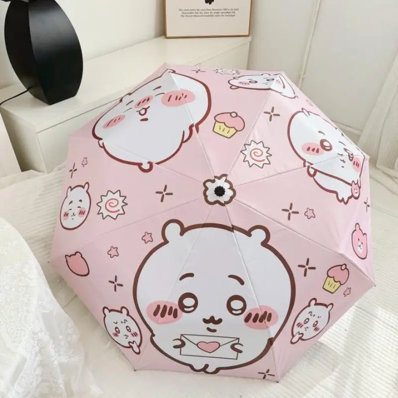

Chiikawa Umbrella, Sunshade, One Click Opening and Closing, Sun Protection, Uv Protection, Thick Folding Outdoor Sun Umbrella