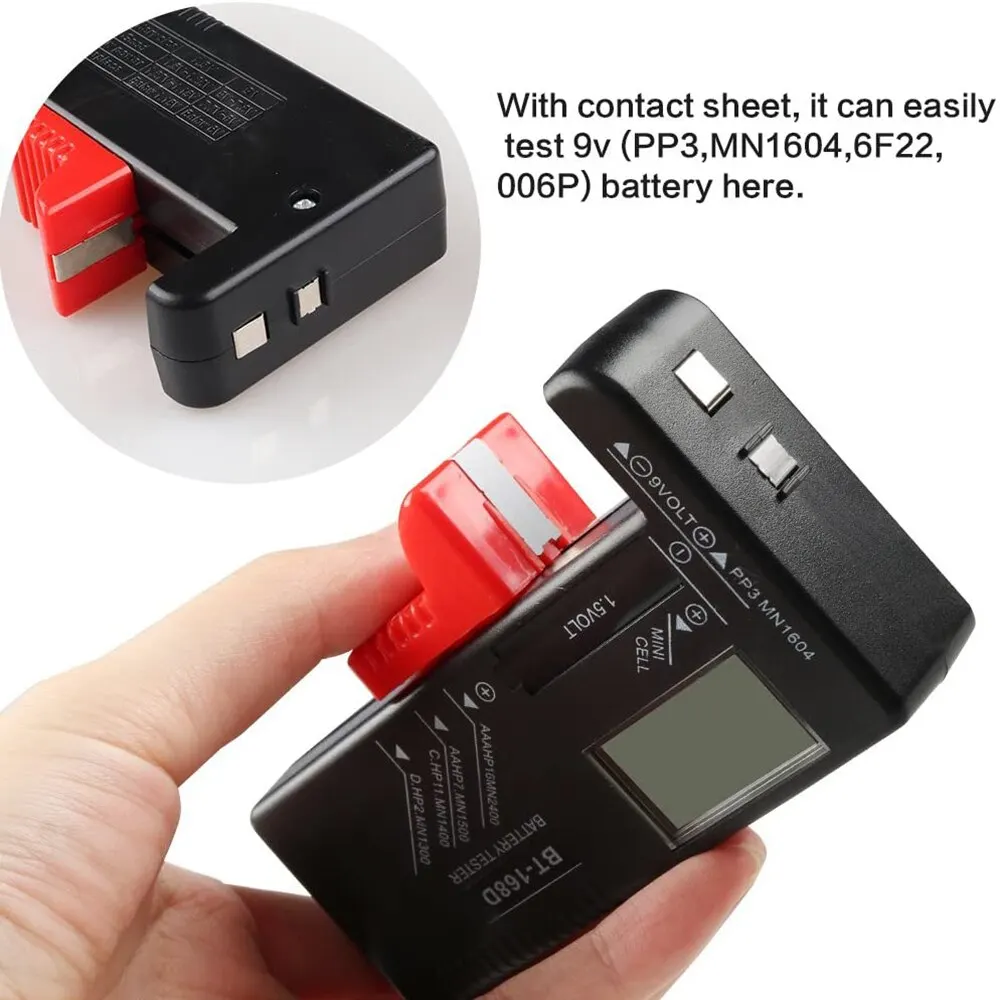 AA AAA Battery Capacity Indicator 18650 Lithium Battery Level Tester Voltage Meter Volt Monitor Detector Storage Box Holder Case