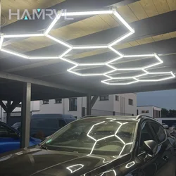 Auto parts store Hexagon LED Ceiling lighting for Car Garage Details Light Gym Barbershop Mall 4S Workshop Honeycomb Tube lamp