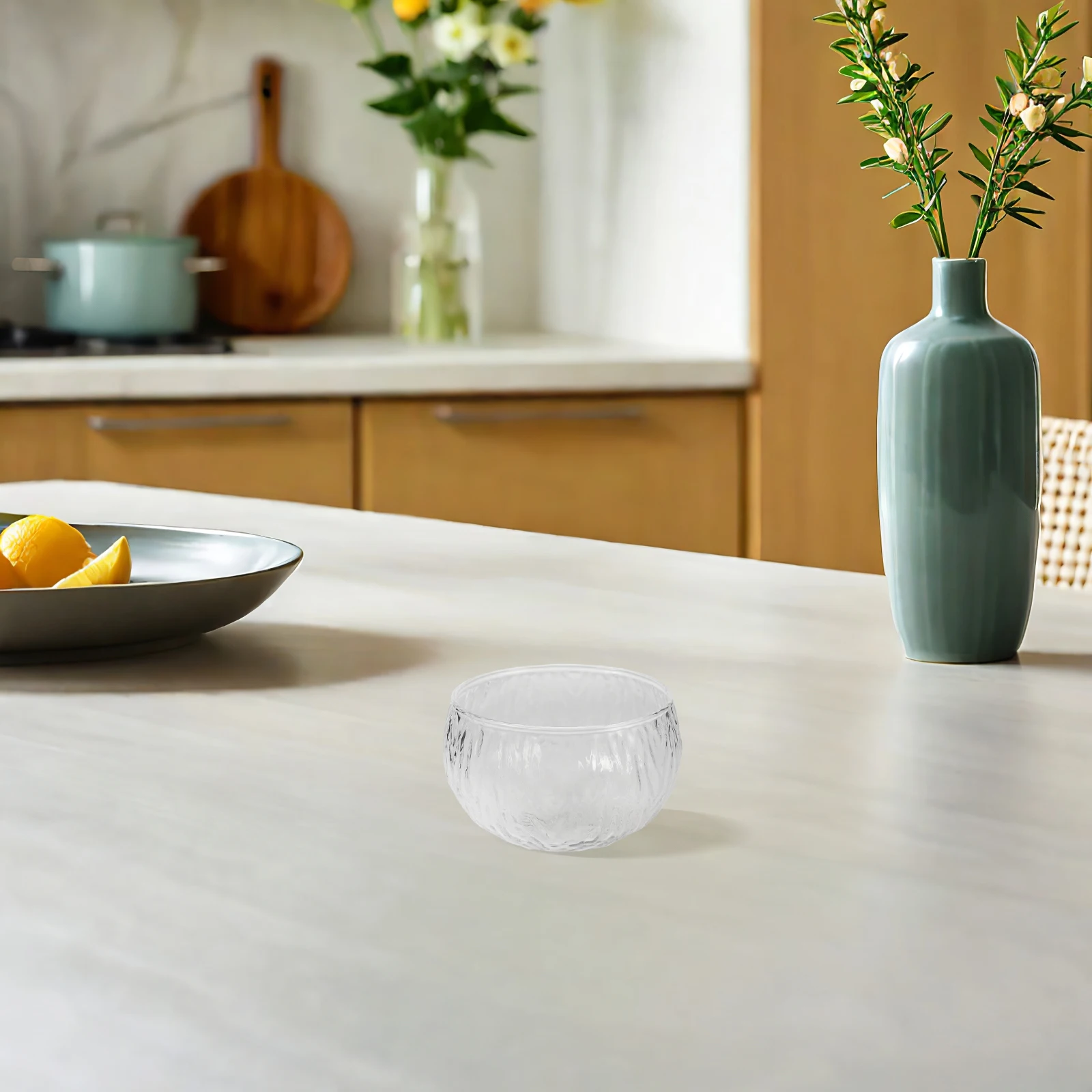 

560ml Japanese Aesthetic Matcha Bowl Clear Glass Chawan Heat Resistant Whisking Serving Porridge Salad Snacks Matcha Bowl