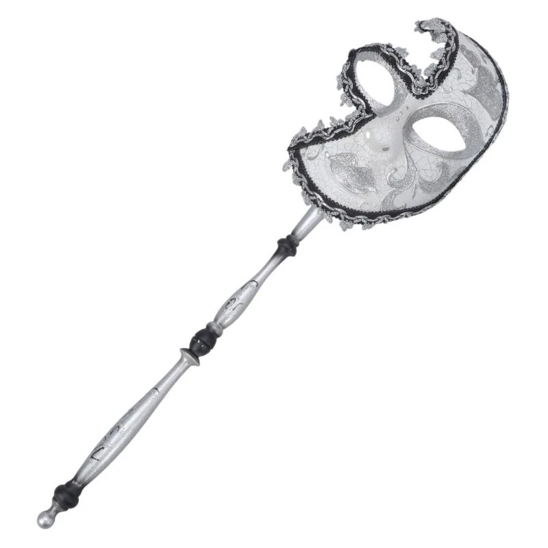 652F Halloween Mask dengan Tongkat Tongkat Tongkat Masquerade Venetians Mask Mardi Gras Mask