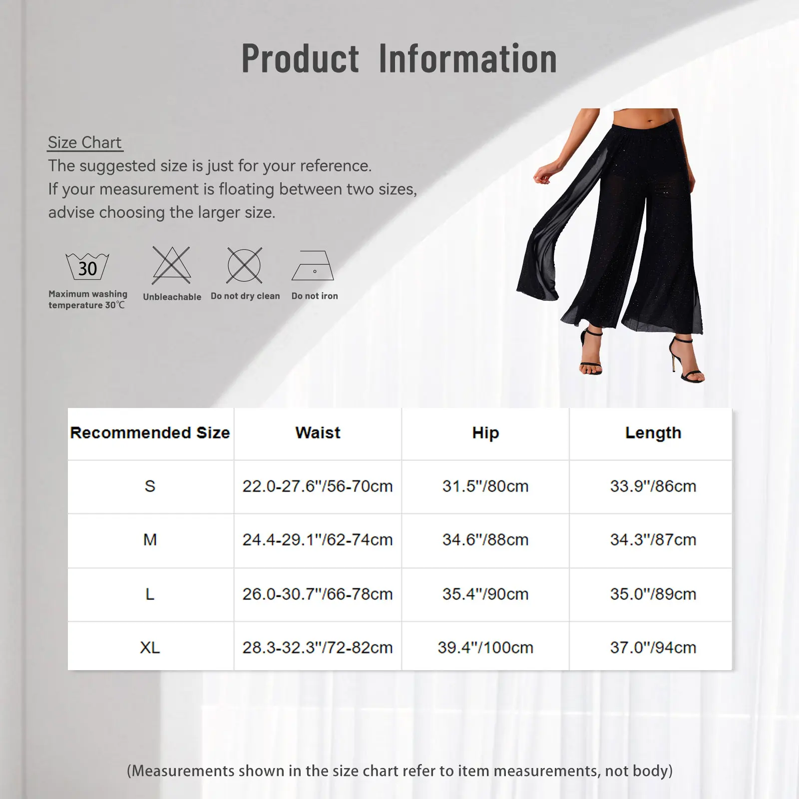 女性きらめくメッシュワイドレッグパンツ弾性ウエストサイドスリット内蔵ショーツロングパンツベリーダンススクエアダンスパフォーマンス用