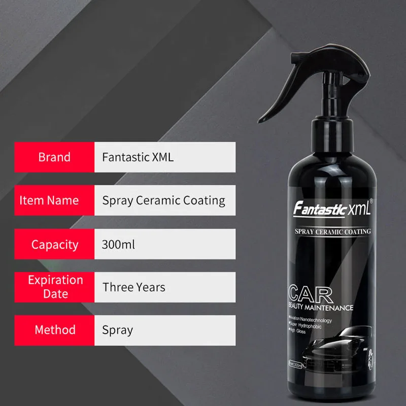 Auto Beauty Maintenance Automobile Nano Coating Spray con benefici di lunga durata idrofobo e resistente ai graffi per la cura delle auto