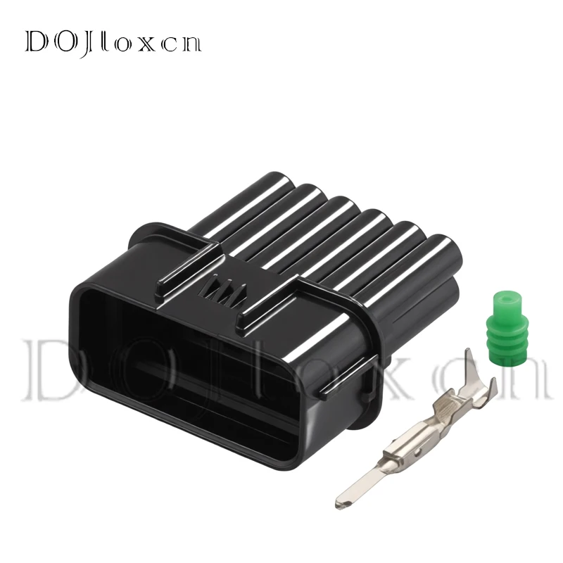 1 Set 12 Pin 6189-7410 Car Waterproof Auto Balck Male Female Connector LED Fog Light Wire Socket 6181-6784 For Honda