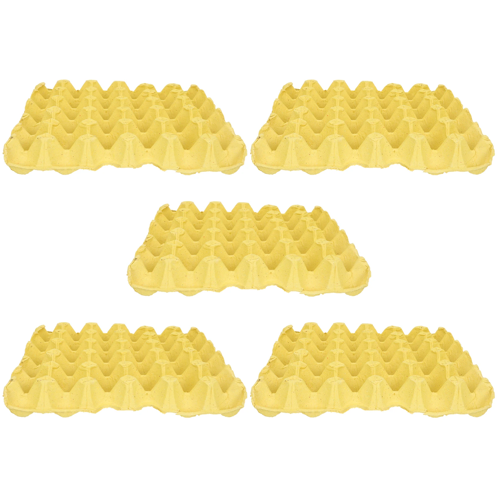 

5 Pcs Egg Trays High-grade Pulp Material Kitchen Storage 30-grids Egg Containers Safe Design Separate Compartments