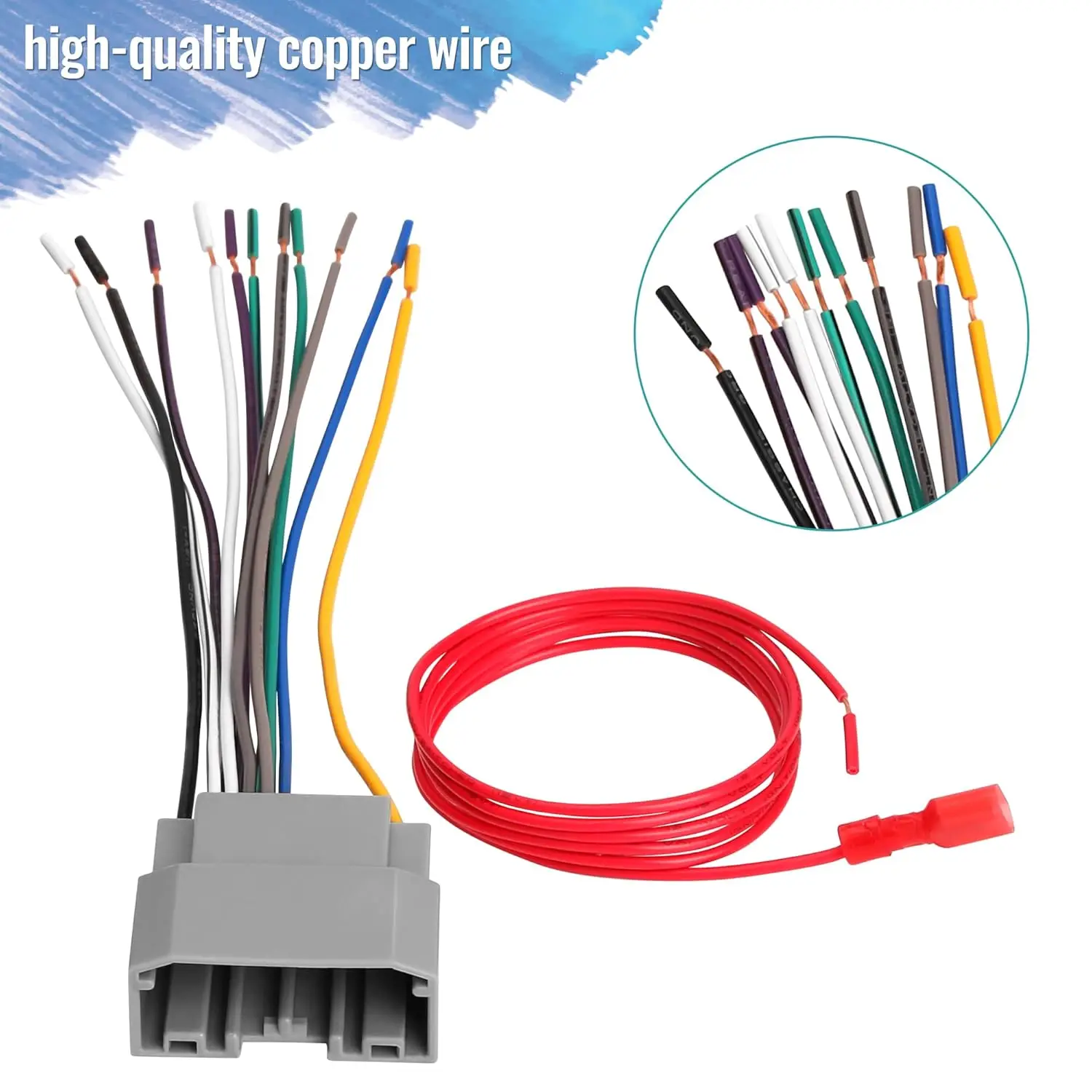 Car Radio Aftermarket Wiring Harness Fit for Some Dodge Jeep Chrysler Vehicles Replacement Stereo Antenna Adapter