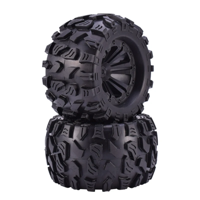 2pcs ZD 12mm Racing HEX &125mm Wheels Tires For 1/10 Monster Truck Off Road HPI HSP Savage XS TM Flux LRP