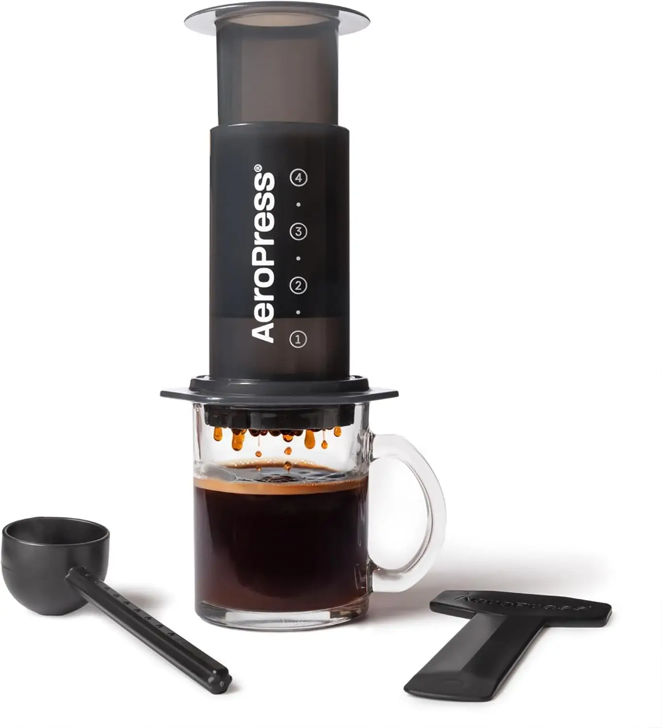 

Original Coffee and Espresso-style Maker, Barista Level Portable Coffee Maker with Chamber, Plunger, & Filters, Quick