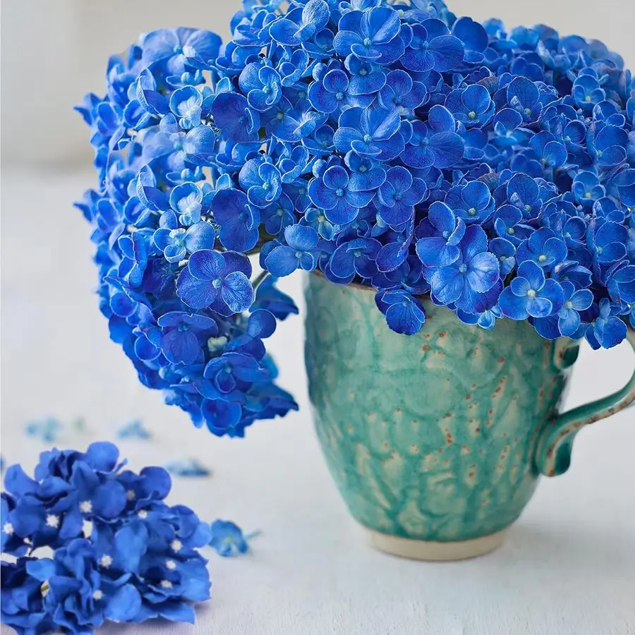 10/20pcs Artificial Flowers Silk hydrangea Combination Garden Wedding Bride Bouquet Home Room Table Festival Wreath Diy Decorati