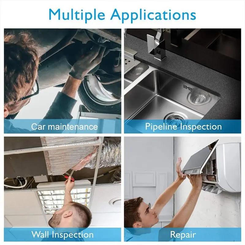 

ABNQ 1080P 4,3-дюймовая HD цифровая камера для осмотра бороскопа IP67 Водонепроницаемая камера с двумя объективами 3 метра