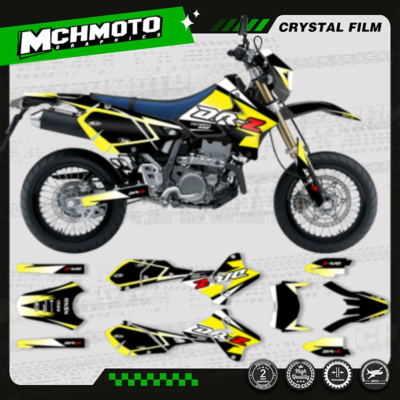 

MCHMFG TEAM GRAPHICS BACKGROUNDS DECALS Stickers For Suzuki 2000-2012 2011 2010 2009 2008 2007 DRZ400 DRZ 400 Motocycle 007