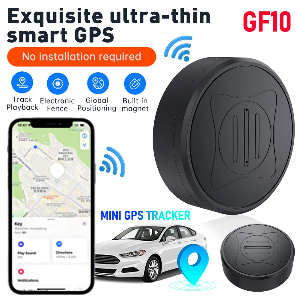 GF10 Mini GPS Tracker Magnetic Real-Time Locator Anti-Lost Device Pet Child Elder Tracker Key Wallet Location Positioning 미니 추적기