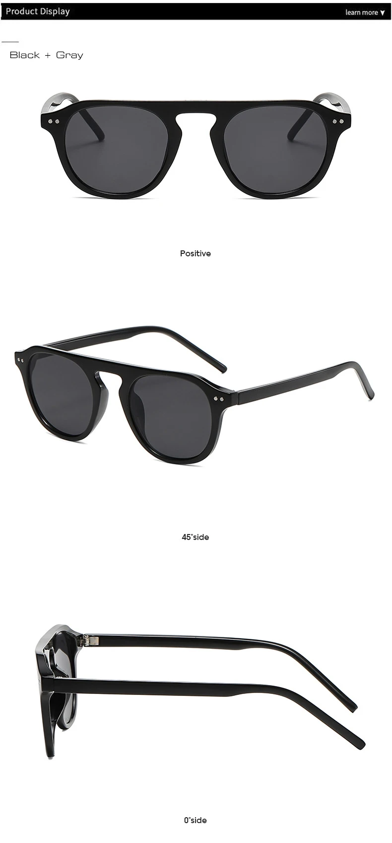 SO&EI Retro-Sonnenbrille mit quadratischen Nieten für Herren, modisch, dunkelgrün, UV400, trendige Damen-Sonnenbrille – Detail 6