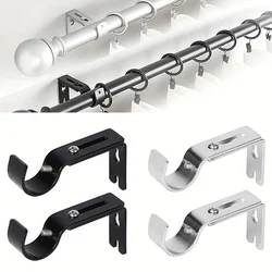 2/4Pcs Adjustable Extendable Durable Window Curtain Rod Holder With Screws Wall Bracket Hanging Hooks Furniture Hardware Tools