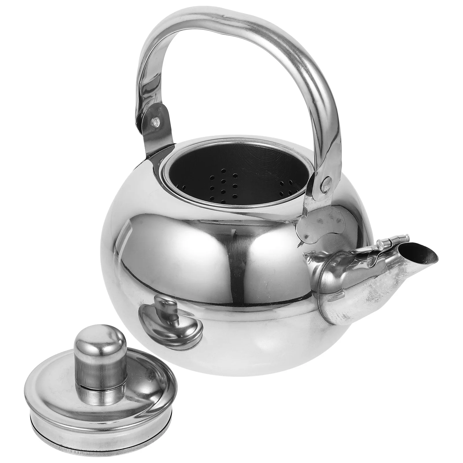 

Stainless Steel Coffee Pot Kettle Tea Can Pitcher Household Stovetop Silver