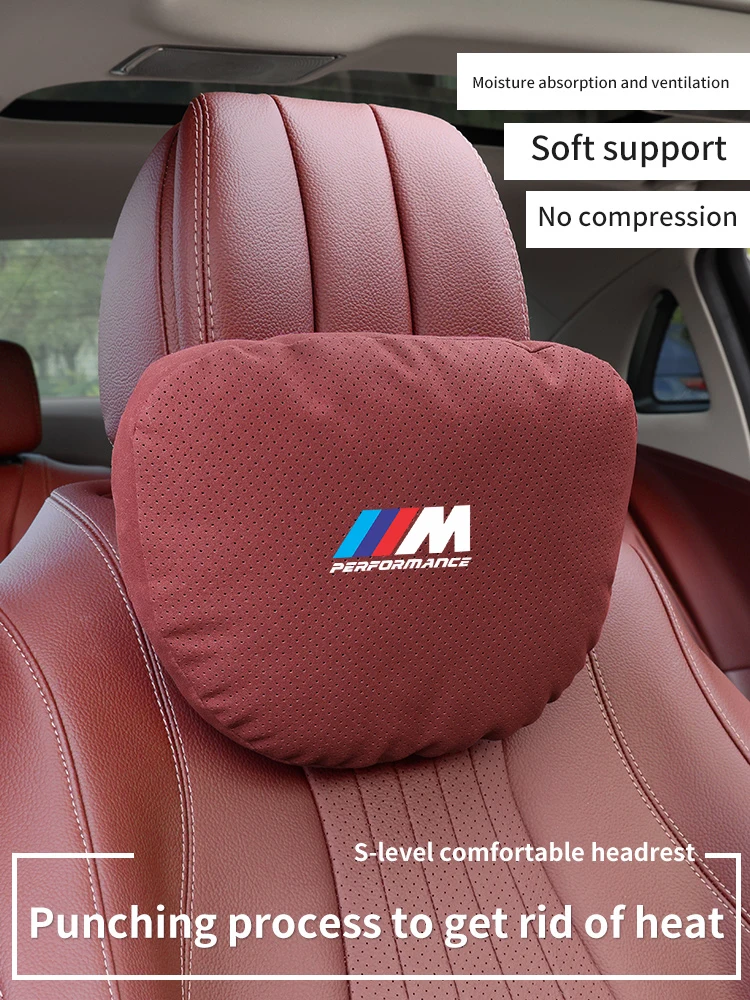 BMW M X1 X3 X5 X6 X7 E36 E39 E46 E87 E90 E92 F10 F15 F20 F25 F30 Car Headrest Neck Support Seat Lumbar Cushion Soft Neck Pillow