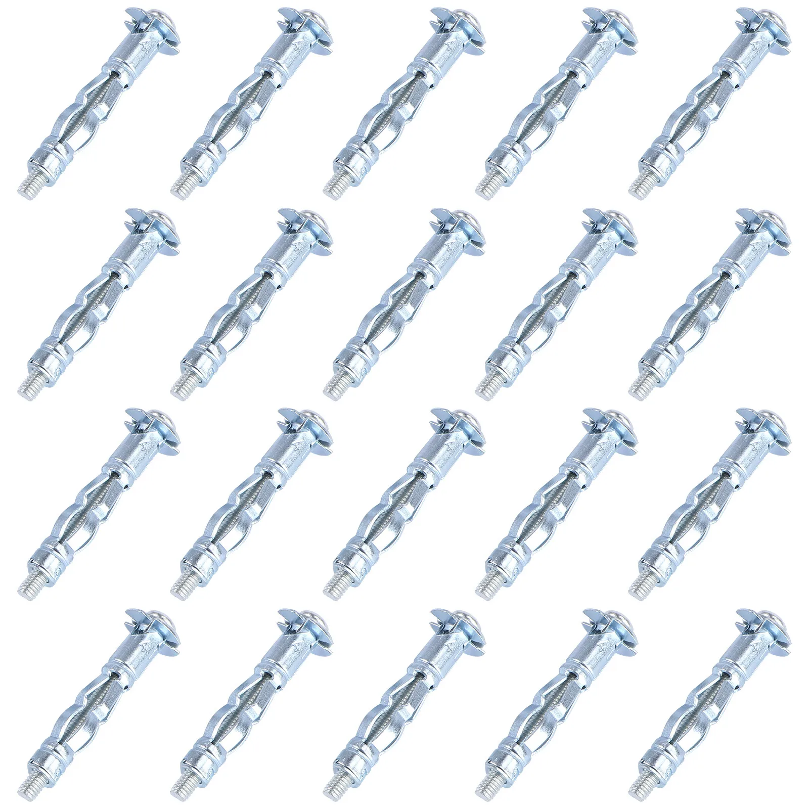 

20Pcs Heavy Duty Hollow Wall Anchors Machine Screw Expansion Legs Cavity Wall Fixer Plasterboard Plug Fixing Screws Home